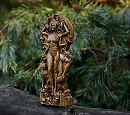 22cm tall resin Greek goddess statue for pagan altars and garden display with three colour options