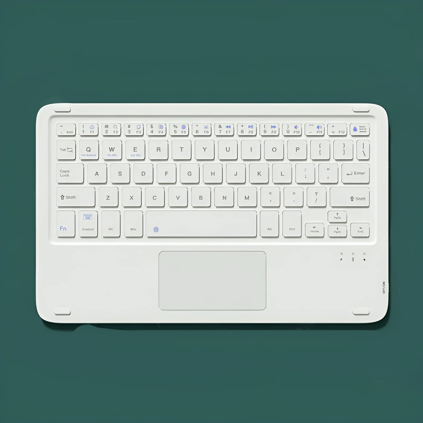 Bluetooth wireless keyboard and mute mouse set in compact 24.8cm design with charging cable
