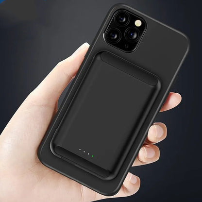 Son magnetic wireless power bank 5000mAh in black blue green pink white colours showing compact 85mm size
