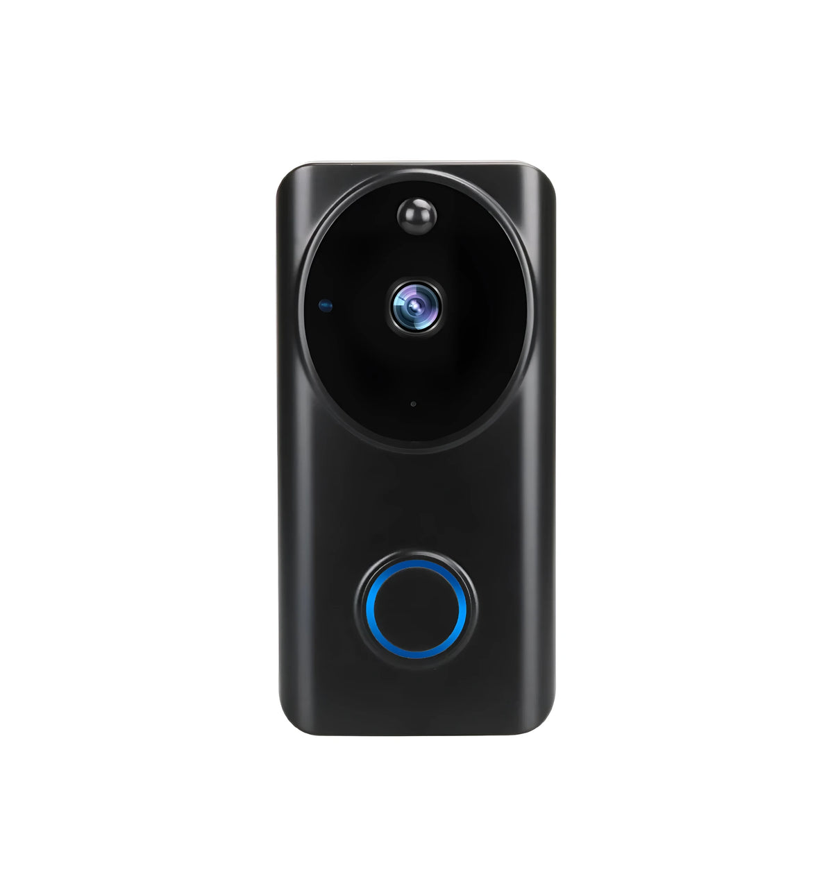 Smart WiFi video doorbell with 2.0MP camera, 166° wide view, PIR motion detection, two-way intercom, black or white