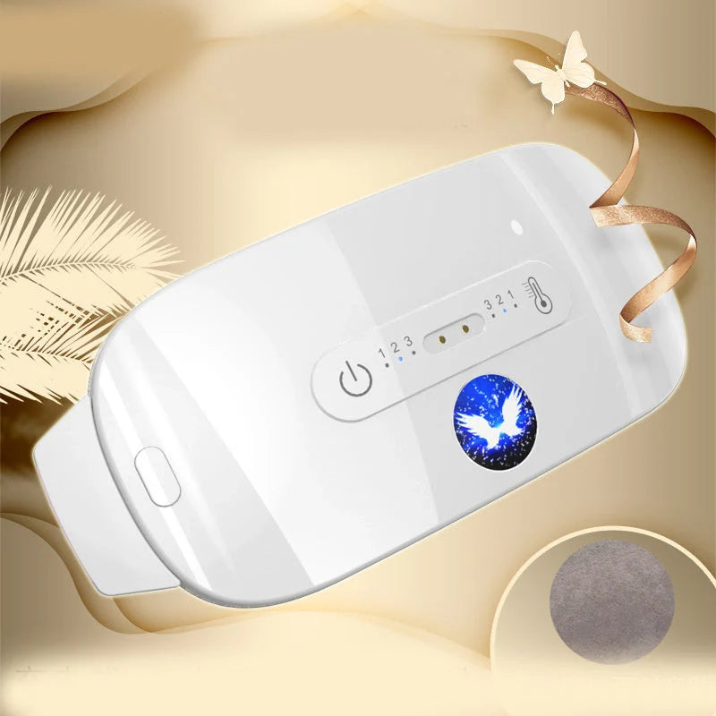 Creativity Simple Heating Waist Warm Belt in white, pink, lotus root pink, and piano white with USB cable