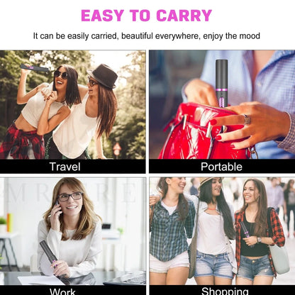 USB charge mini wireless travel hair straightener with ceramic plates in green, grey, or pink colours