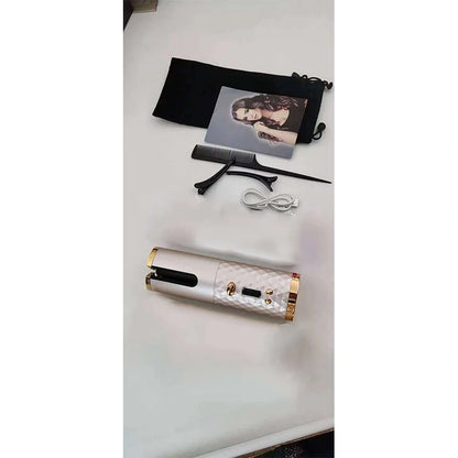 Multifunctional Automatic Wireless Curling Iron with LCD display and cordless design