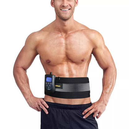 Black electronic weight loss and abdomen massager with battery power