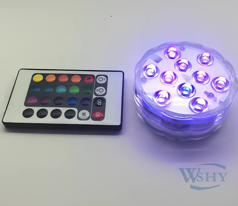 6.5cm round waterproof LED submersible candle lamp for decorative lighting