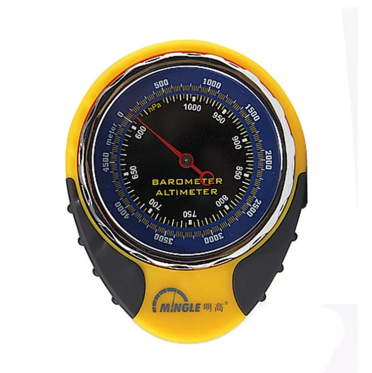 BKT381 Portable Mountaineering Altimeter with Multi-Function Pointer in Yellow