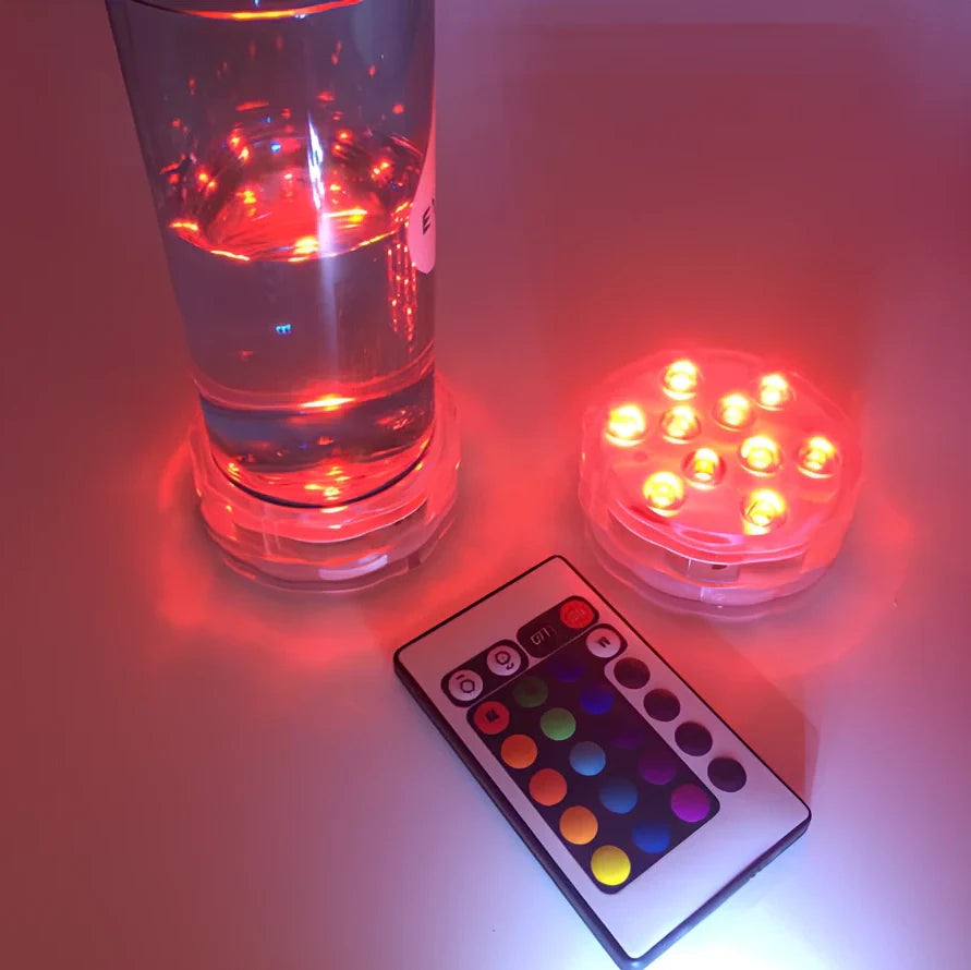 6.5cm round waterproof LED submersible candle lamp for decorative lighting