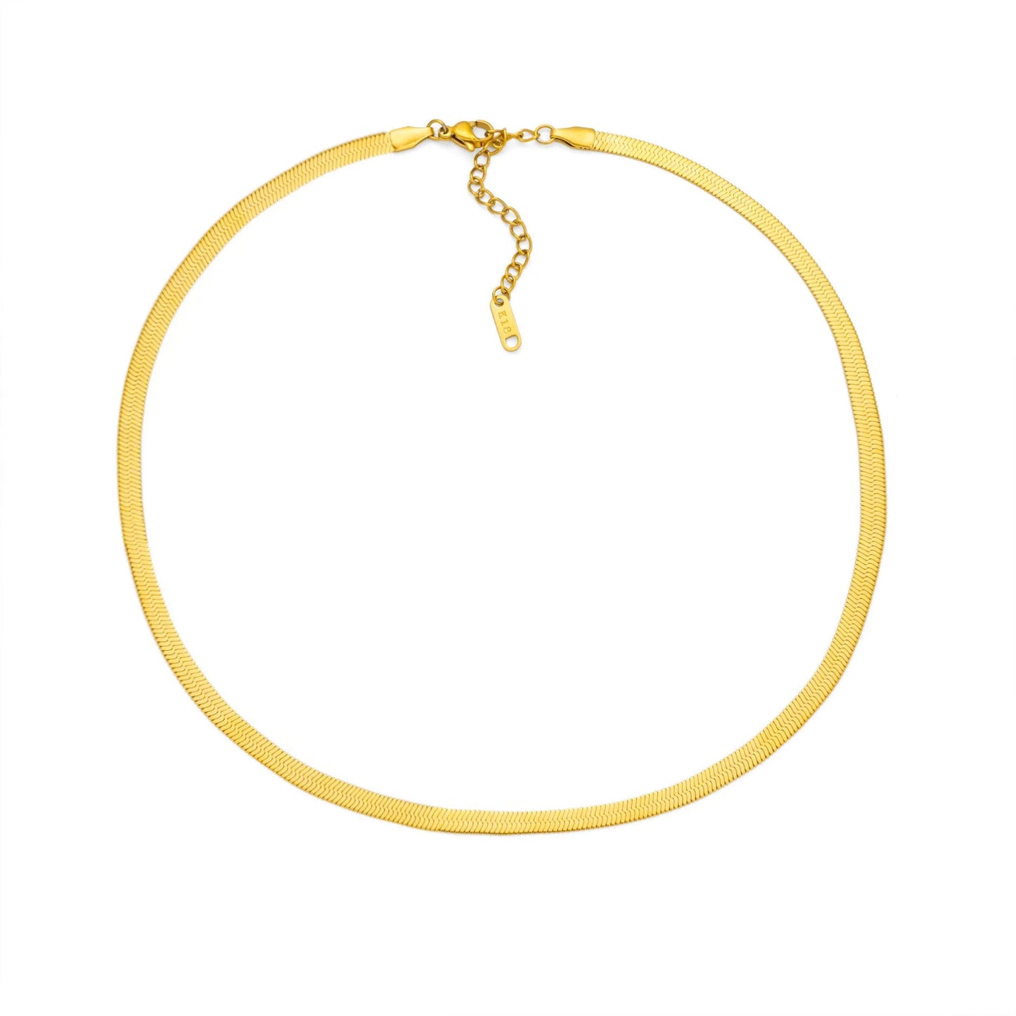 INS Commuter's necklace with 40.5cm titanium steel chain and electroplated gold or silver charms for personalisation