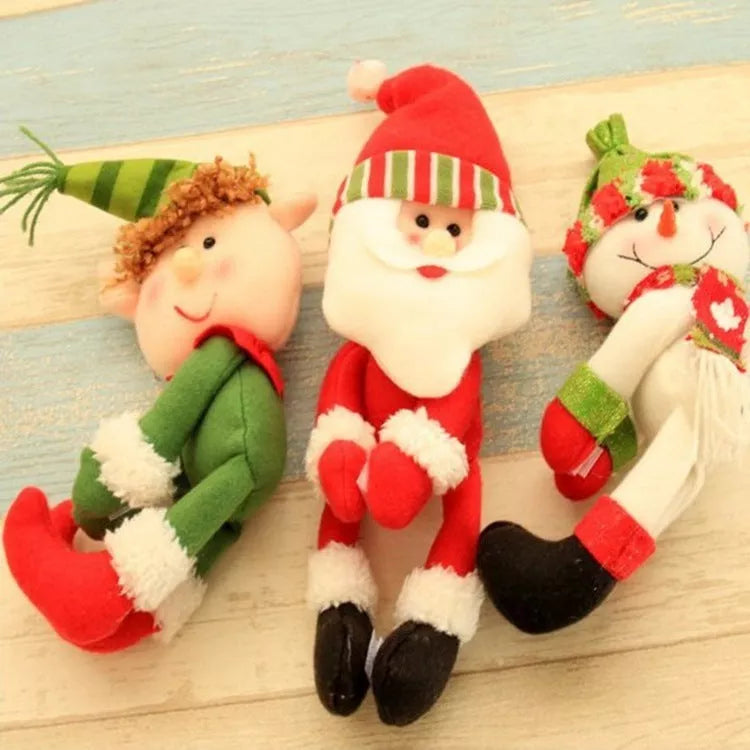 Christmas Santa Claus and wine bottle decoration set for festive holiday cheer