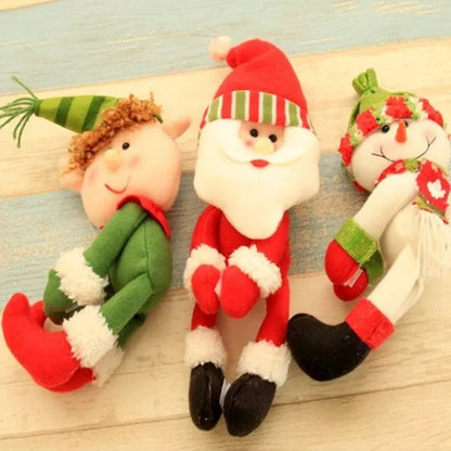 Christmas Santa Claus and wine bottle decoration set for festive holiday cheer