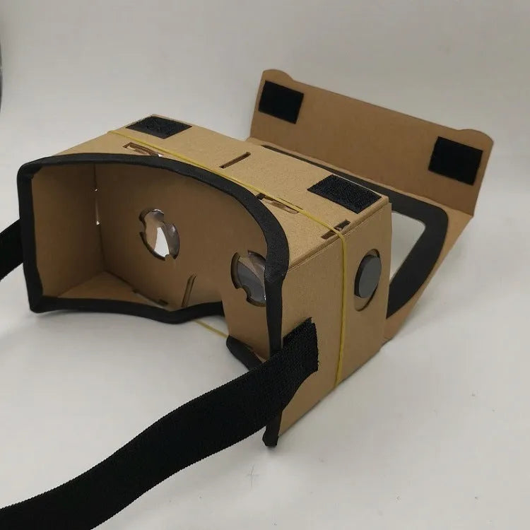 VR Cardboard Glasses with adjustable head strap and magnetic controller for 6-inch smartphones