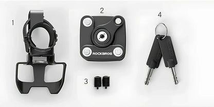 Black folding bicycle anti-theft chain lock, 585mm length with zinc alloy body and 3mm steel joints for secure bike protection