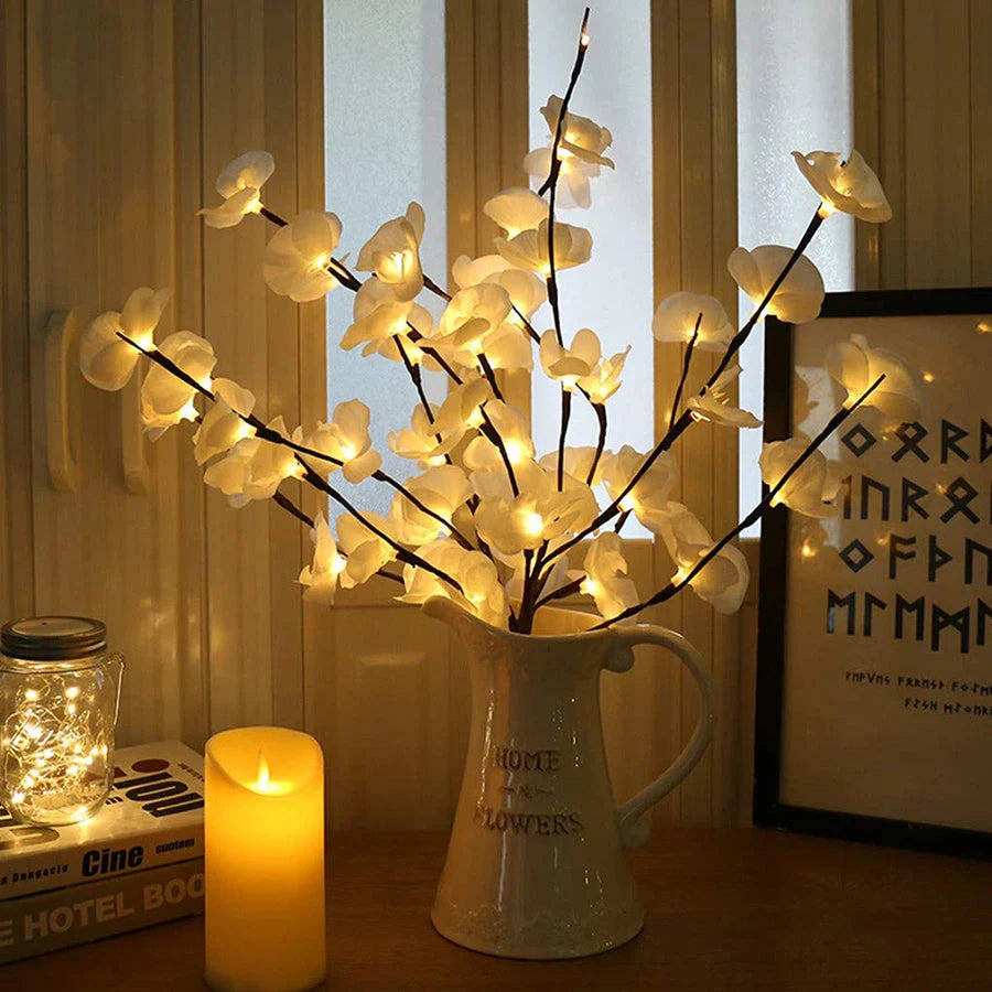 Elegant Twig Lights with 20 LED bulbs, perfect for decorating any space with a warm, enchanting ambiance