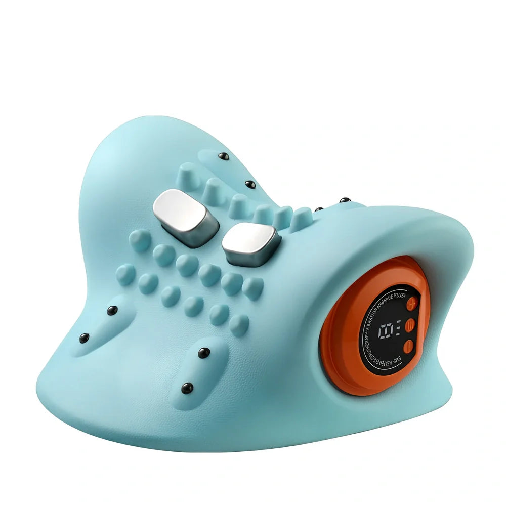 USB-powered electric massage pillow with compact dimensions for vehicle and home use