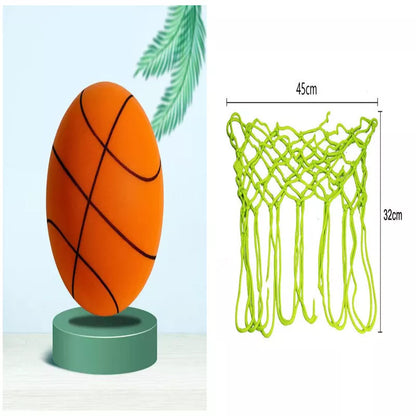 Upgraded Elastic Mute Ball Indoor Training Basketball in Ocean Blue