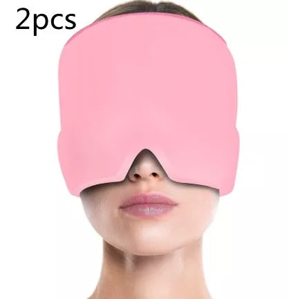 Cold Compress Hood for migraine and stress relief with soft gel design