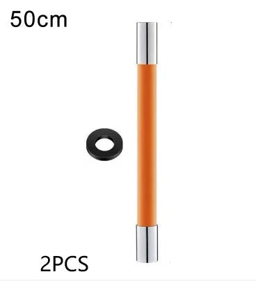 Adjustable bathroom faucet extender with 360-degree rotation for extended reach and flexible positioning