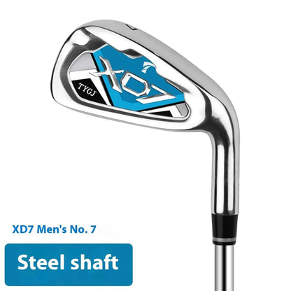 Golf club with steel or carbon shaft in men red, men blue, women purple, or lady purple colour option