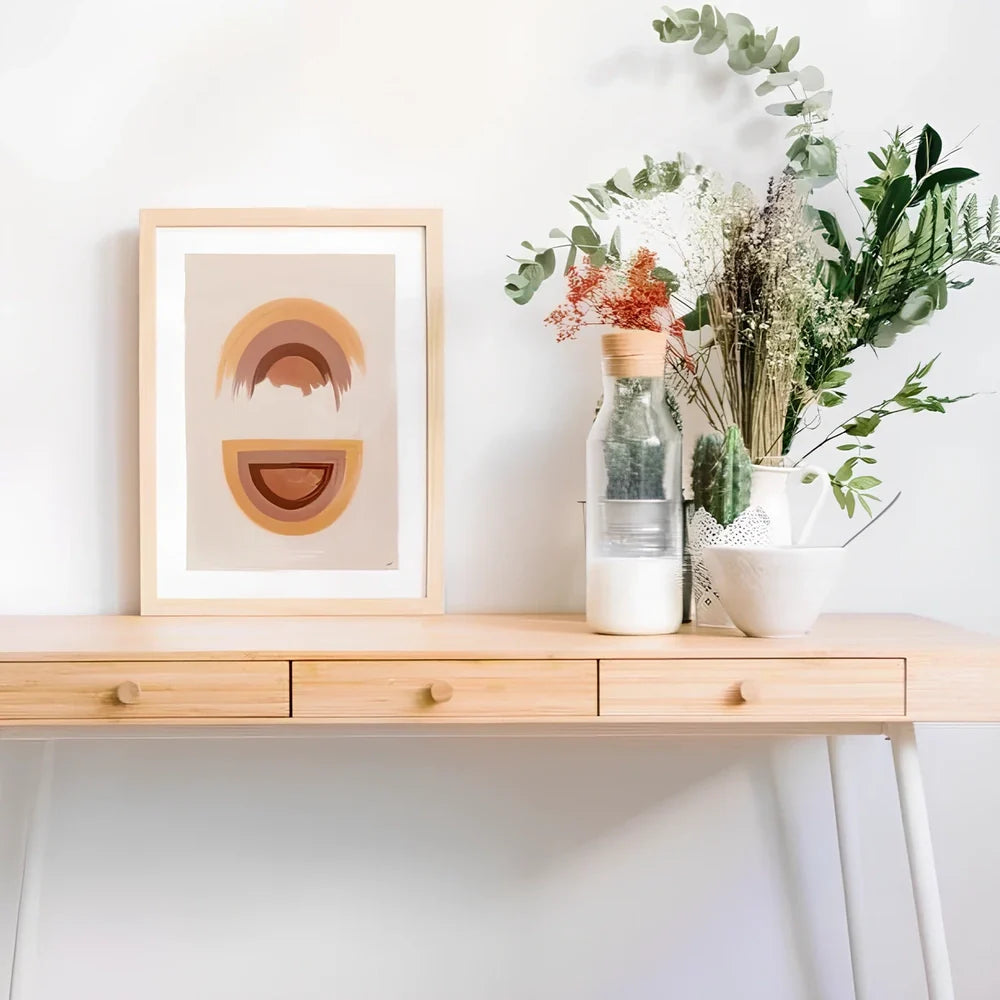 Boho Dreamers canvas wall art showing oil painting on canvas with modern decorative style