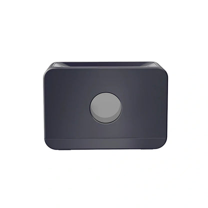 Square two-colour flame aromatherapy humidifier showing mist output and LED lighting effects