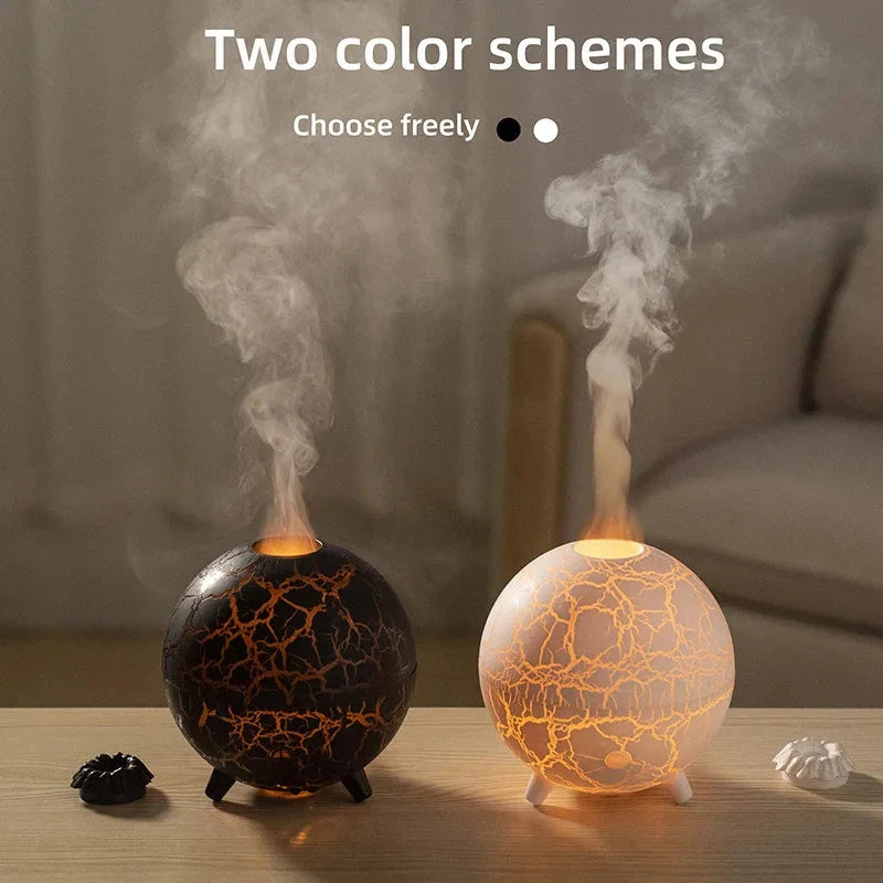 Stylish USB humidifier with essential oil diffuser, color-changing lights, and compact design for home or office use