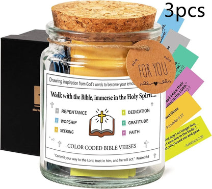 Bible Verses In A Jar glass container with 90 inspirational verses
