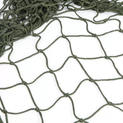 Bold Nylon Rope Mesh Hammock in green or blue, perfect for indoor and outdoor relaxation