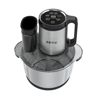 Stainless steel meat grinder machine with 06036 colour coding and food processing attachments