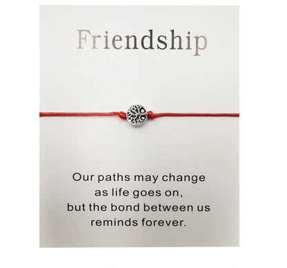 Handcrafted Tree of Life bracelet with adjustable woven design in various vibrant colors