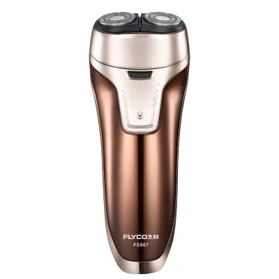 Feike smart washing electric shaver in rose gold with rotary heads