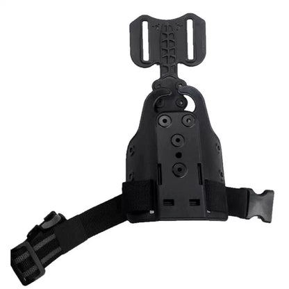 Drop leg gun holster for Safariland compatibility in Black