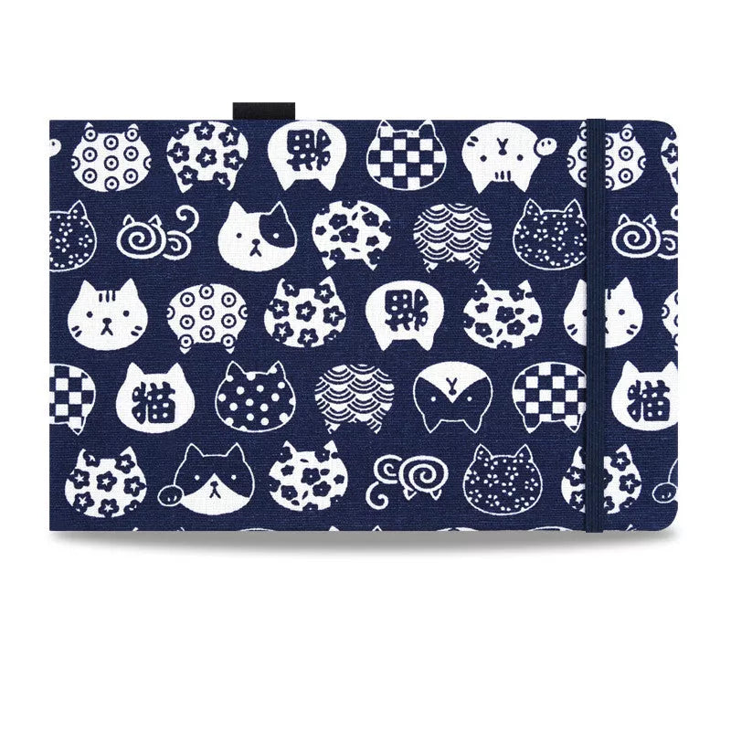 Handmade watercolor book with cotton and linen cover, 25% cotton paper, 20x13.5cm