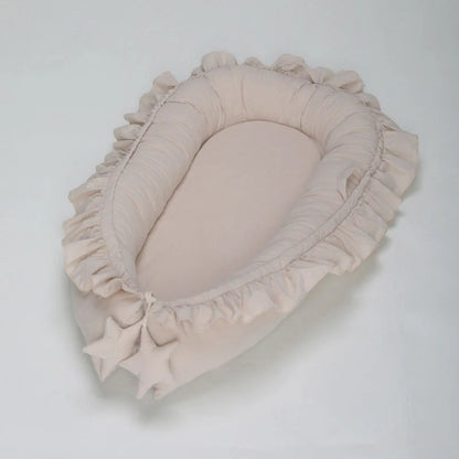 Lace Cotton Baby Bionic Bed Portable in various colors for safe baby sleep