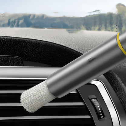 17.2cm dark green car cleaning brush with tyre hook and window breaker tools