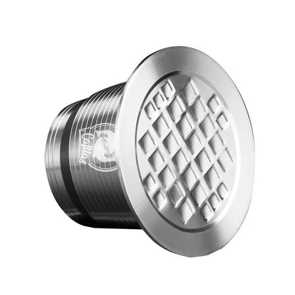 Premium stainless steel coffee capsule shells with square openings for optimal flavor extraction and brewing experience
