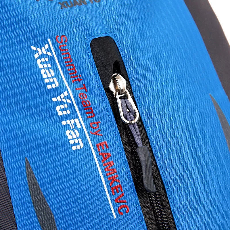 Adjustable outdoor mountaineering backpack in various colors with waterproof nylon material