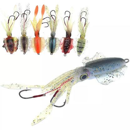 Leaded luminous imitation squid bait with realistic design for effective fishing