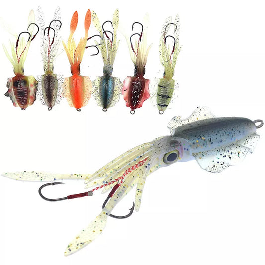Leaded luminous imitation squid bait with realistic design for effective fishing