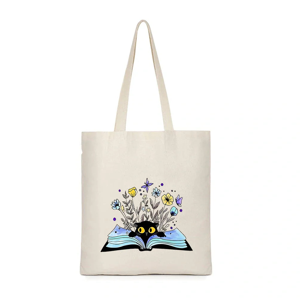 Canvas single shoulder bag with vibrant sublimation printing, ideal for shopping and daily use.
