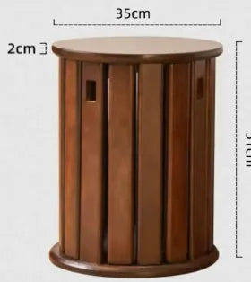 Stackable iron dining stool with round seat in modern design, showing graphic customisation option