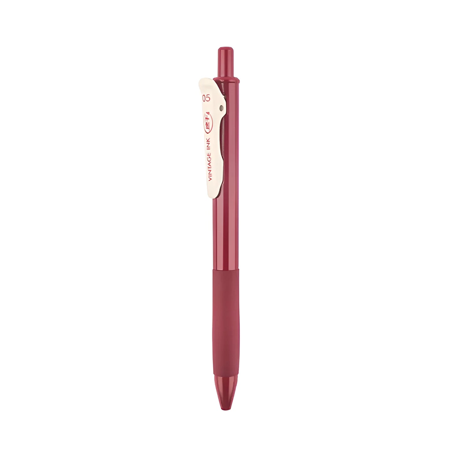 Retro colour gel pen set with plastic barrel and 0.5mm tip in five colour options