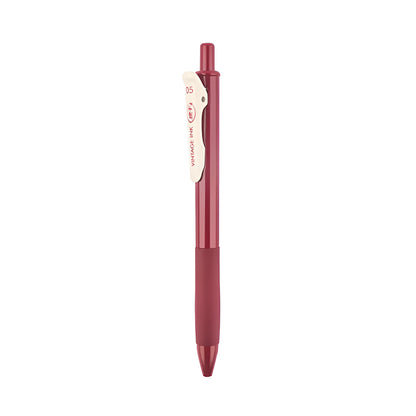 Retro colour gel pen set with plastic barrel and 0.5mm tip in five colour options