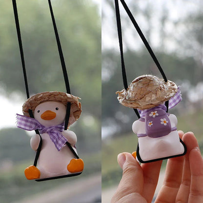Car Swing Duck Ornament in various designs for rearview mirror decoration