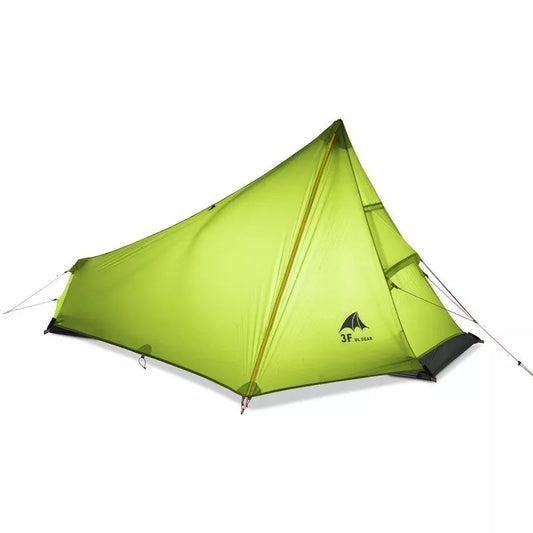 Silicon Coated Outdoor Camping Pyramid Tent in Orange, Grey, or Green