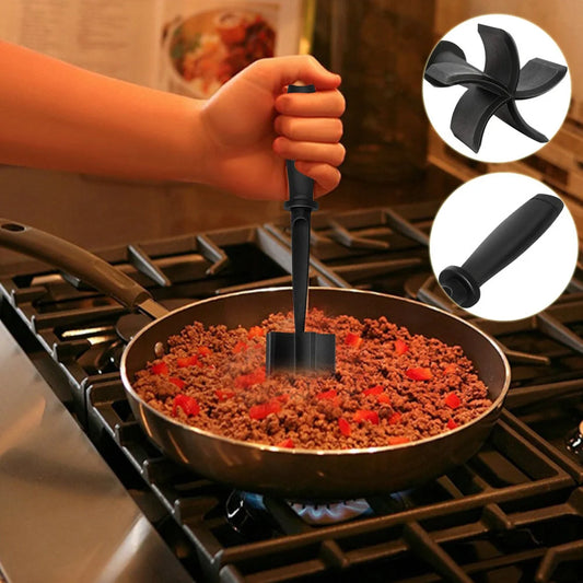 Nylon meat chopper for efficient cooking, heat-resistant and dishwasher safe