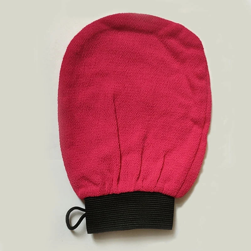 Vibrant multicolor rayon exfoliating bath gloves for soft, glowing skin