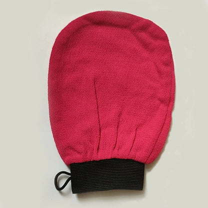 Vibrant multicolor rayon exfoliating bath gloves for soft, glowing skin