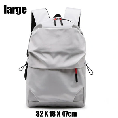 Sleek and durable nylon backpack with spacious compartments for everyday use.