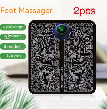 Portable EMS Foot Massager Pad with remote control for pain relief and improved circulation
