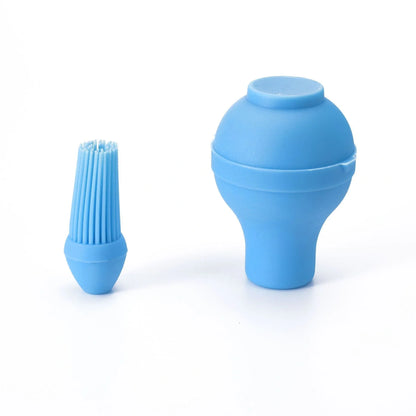 Drip oil seasoning tube with cleaning brush, 6.4X31.5cm, available in blue, green, and red